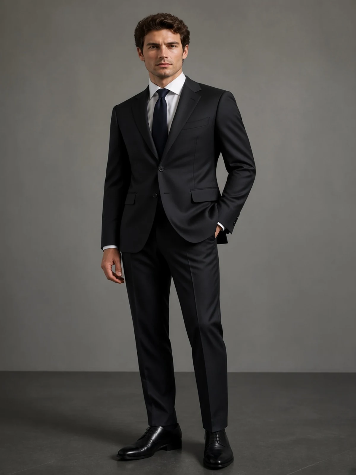 Cerruti two-ply — charcoal — prémiový oblek na mieru